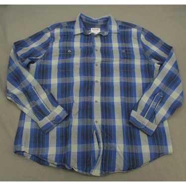 Mossimo Mossimo Shirt Mens XL Blue Plaid Long Slee