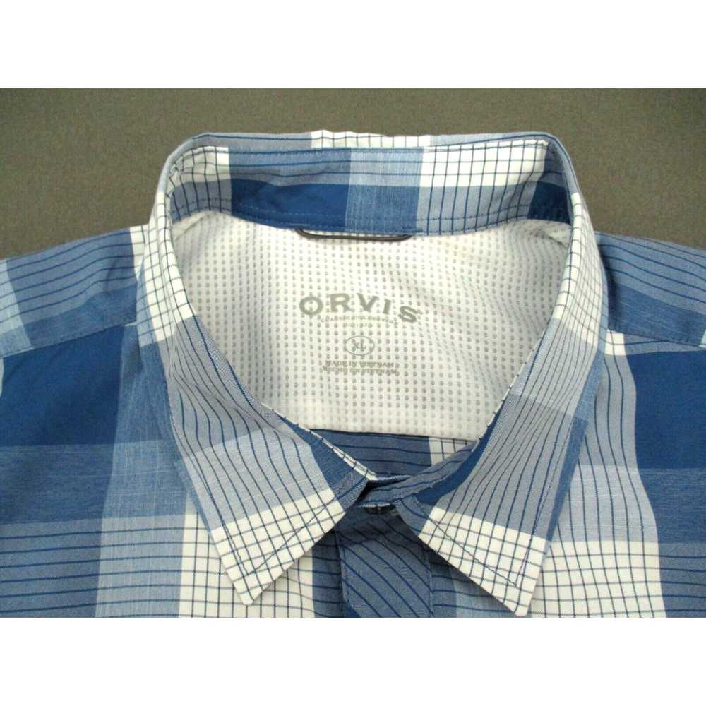 Orvis Orvis Shirt Mens XL Blue Plaid Short Sleeve… - image 3