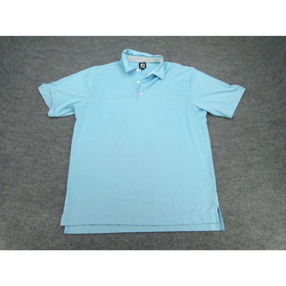 Footjoy FootJoy Polo Shirt Mens Large Blue Polka … - image 1