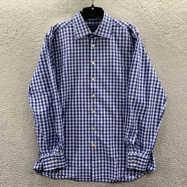 Vintage SCOTT BARBER Shirt Mens Large Button Up P… - image 1