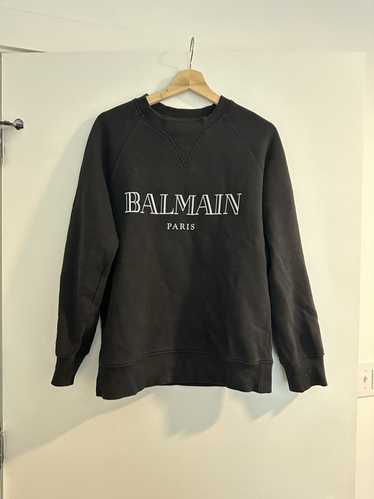 Balmain Balmain Logo Print Cotton Sweatshirt