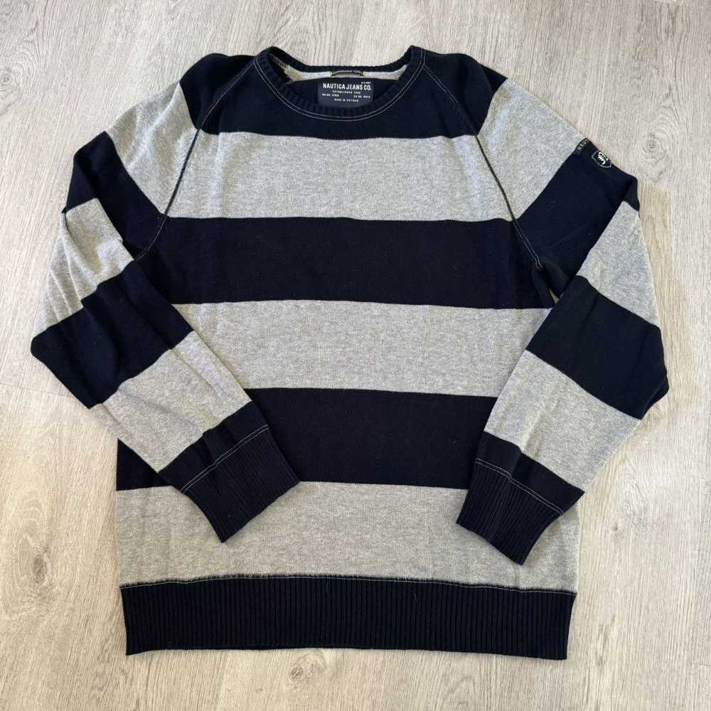Nautica Vintage Nautica Jeans Striped Sweater Gre… - image 1