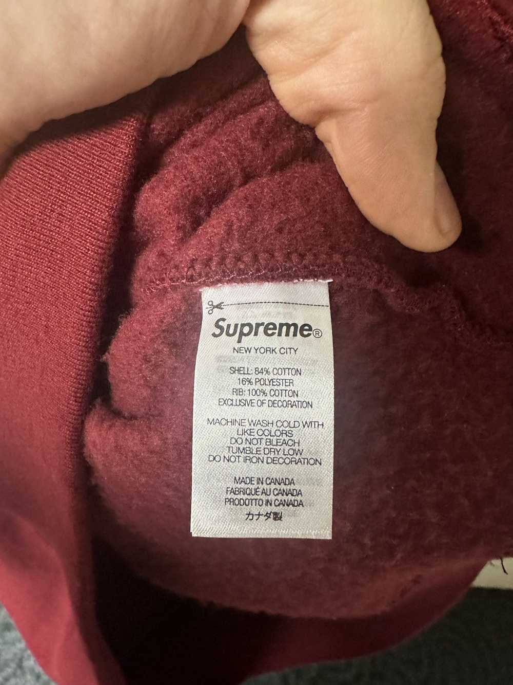 Supreme Supreme FW22 Burgundy Box Logo Crew - image 6