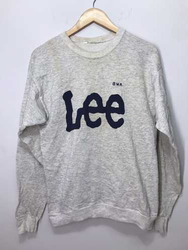 Lee × Vintage Vintage 80s Lee Denim Sweatshirt Cr… - image 1