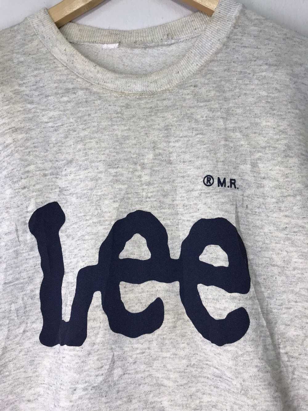 Lee × Vintage Vintage 80s Lee Denim Sweatshirt Cr… - image 2