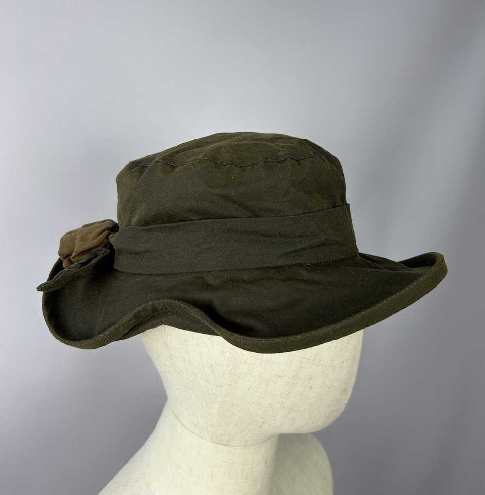 Barbour Barbour Ladies Rose Olive Wax Hat Size M - image 2