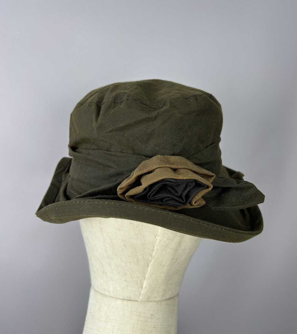 Barbour Barbour Ladies Rose Olive Wax Hat Size M - image 3