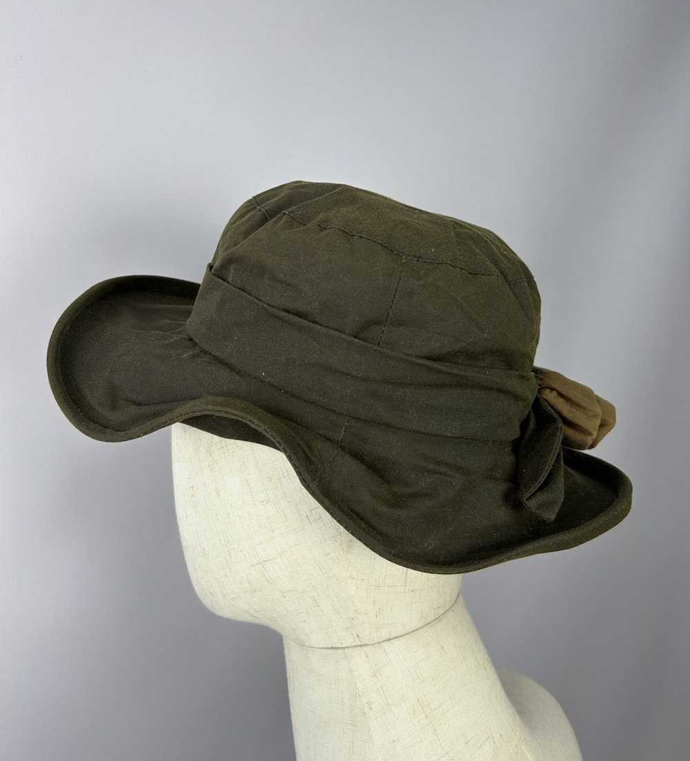 Barbour Barbour Ladies Rose Olive Wax Hat Size M - image 4