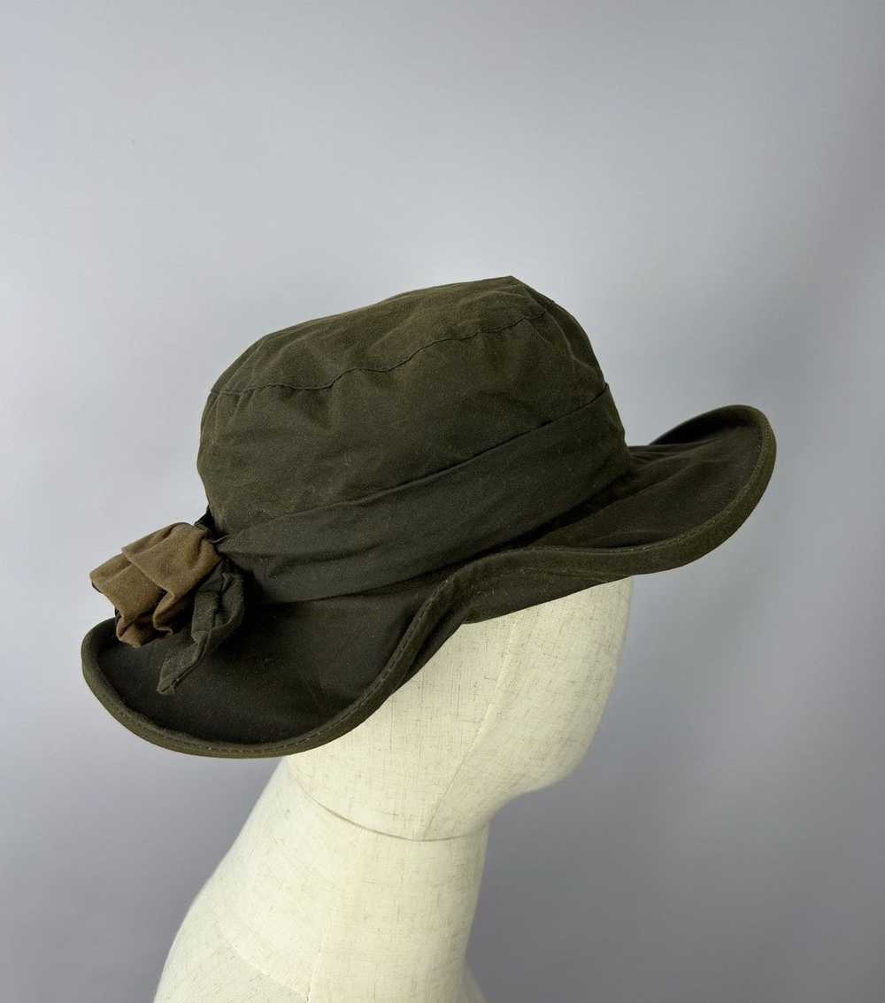 Barbour Barbour Ladies Rose Olive Wax Hat Size M - image 5