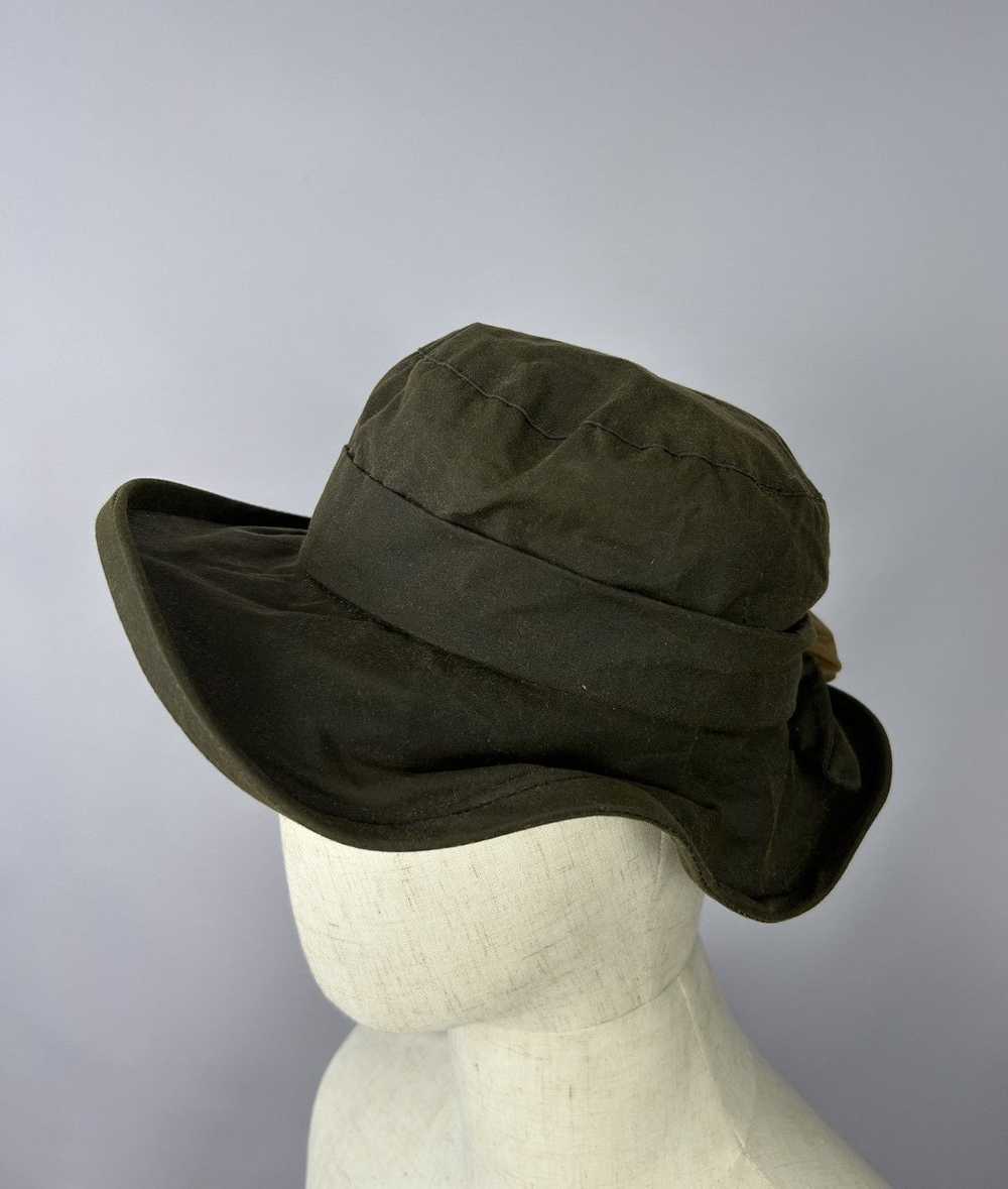 Barbour Barbour Ladies Rose Olive Wax Hat Size M - image 6