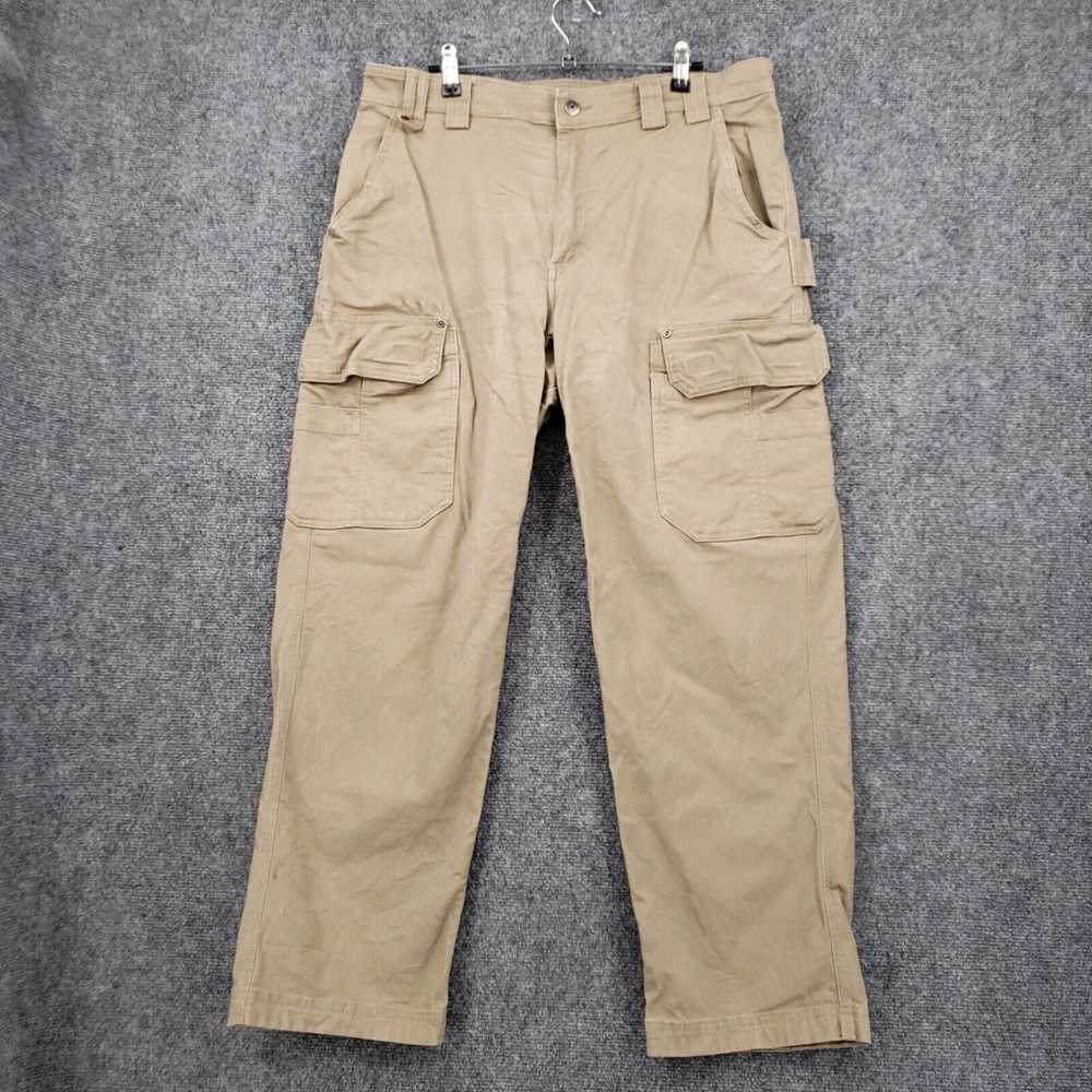 Vintage Duluth Trading Pants Mens 35x30 Khaki Fle… - image 1