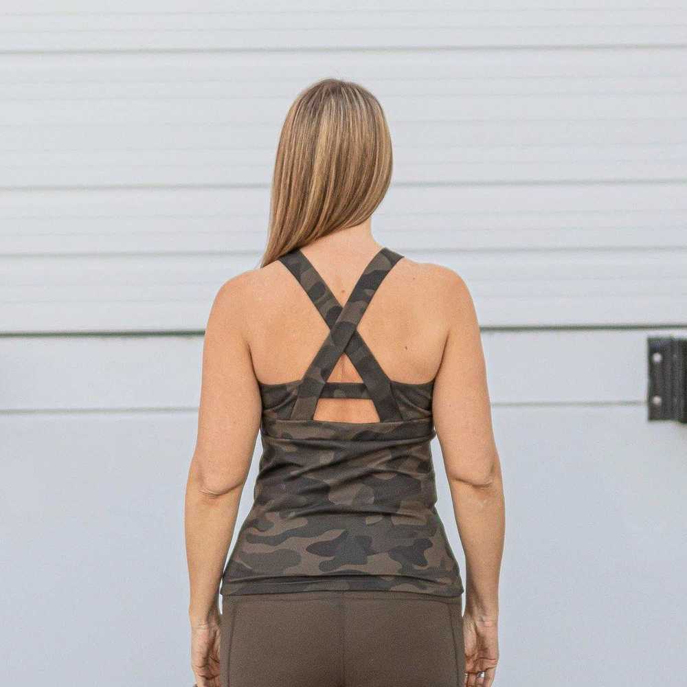 Senita Athletics Salutation Tank Top - Camo - image 1