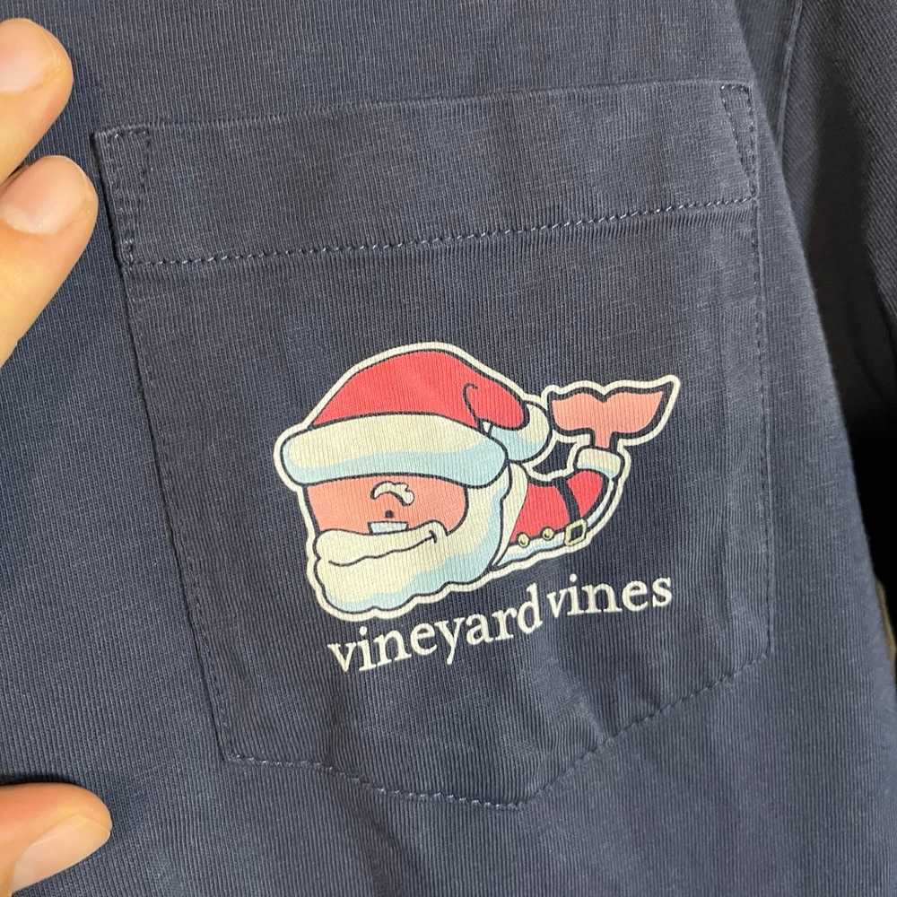 Vineyard Vines Santa Whale Design Navy Cotton Lon… - image 8
