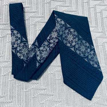 Vintage Vintage Ohrbach's navy textured wide tie