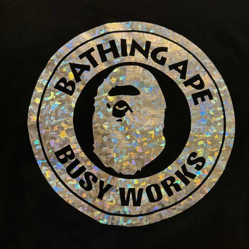 BAPE - Hologram Busy Works T-shirt - Black - Large - image 2