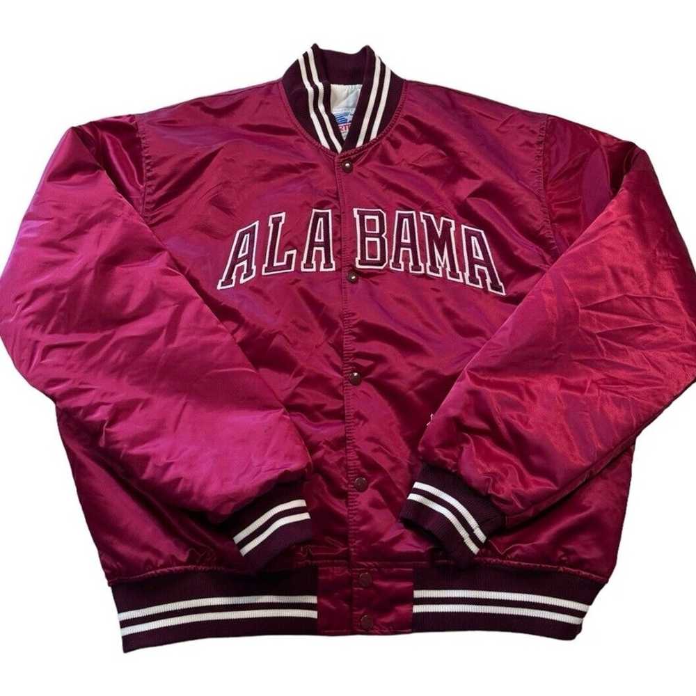 1980's Starter Alabama Satin Stadium Jacket Quilt… - image 1