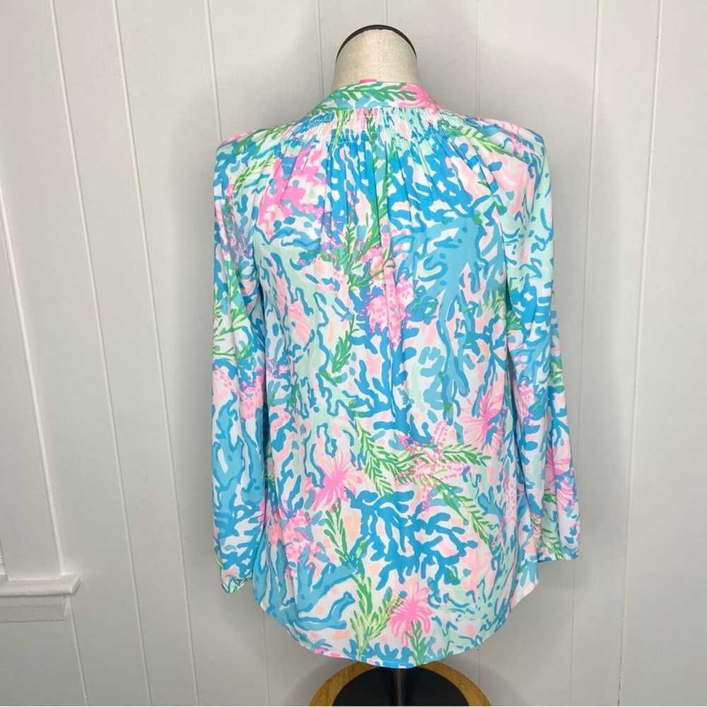 Lilly Pulitzer Elsa Top Button Down Multi Coral B… - image 3