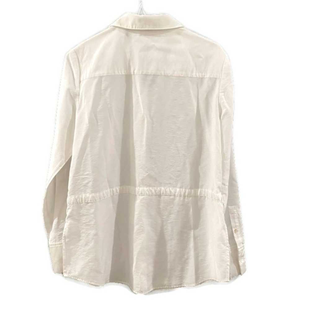 Theory Tied Button Down In Twill - White M - image 5