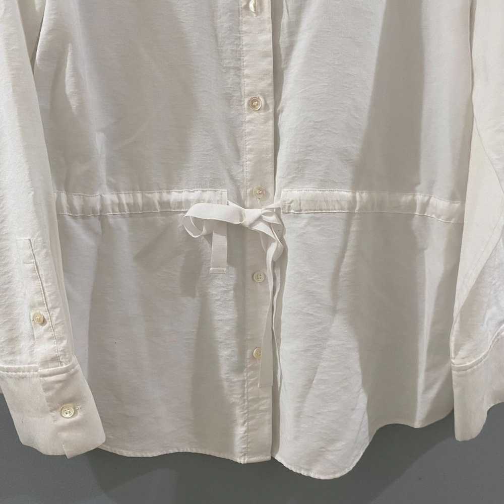 Theory Tied Button Down In Twill - White M - image 6