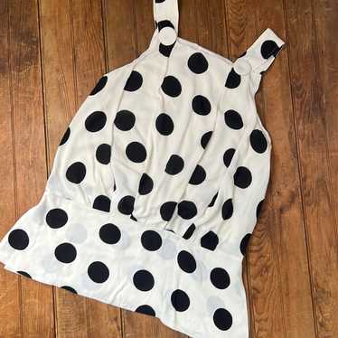 See by Chloe white polka dot sleeveless top size 2