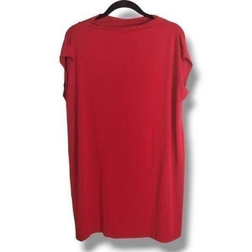 Eileen Fisher Womens Dress Sz Large Red Jersey Mi… - image 1