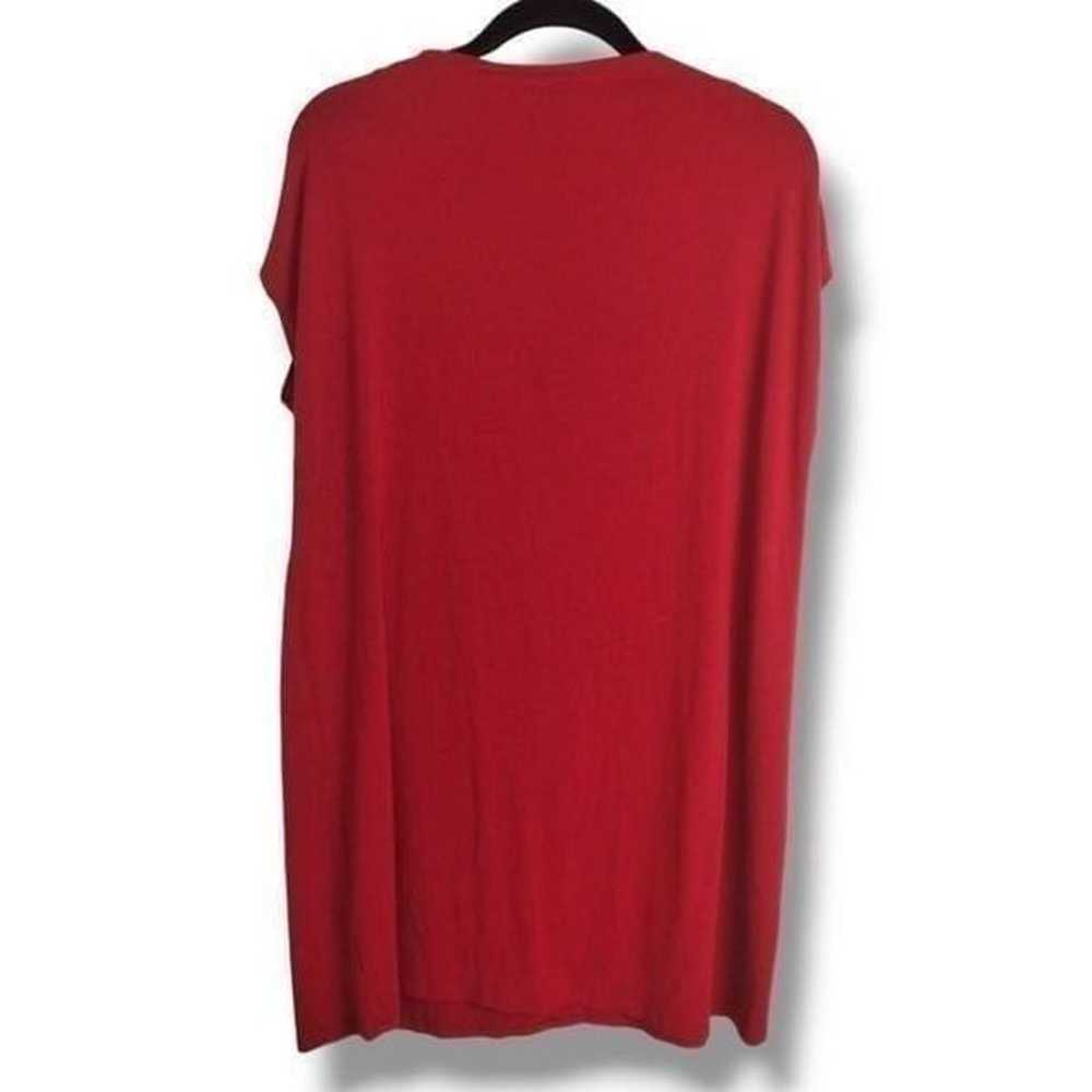 Eileen Fisher Womens Dress Sz Large Red Jersey Mi… - image 2
