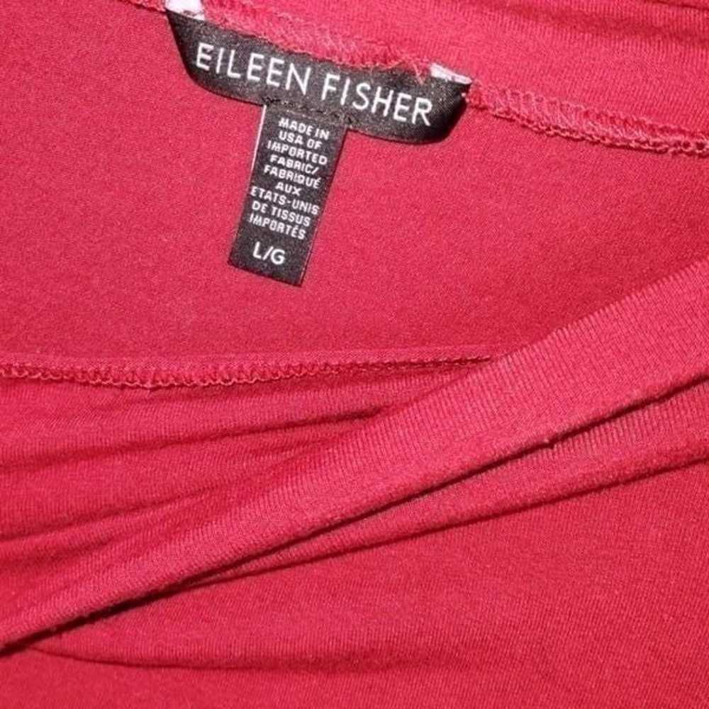 Eileen Fisher Womens Dress Sz Large Red Jersey Mi… - image 4