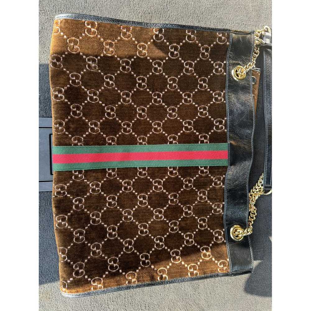 Gucci Rajah velvet clutch bag - image 5