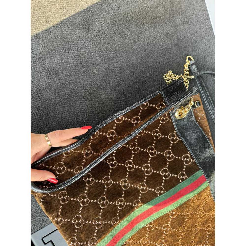 Gucci Rajah velvet clutch bag - image 6
