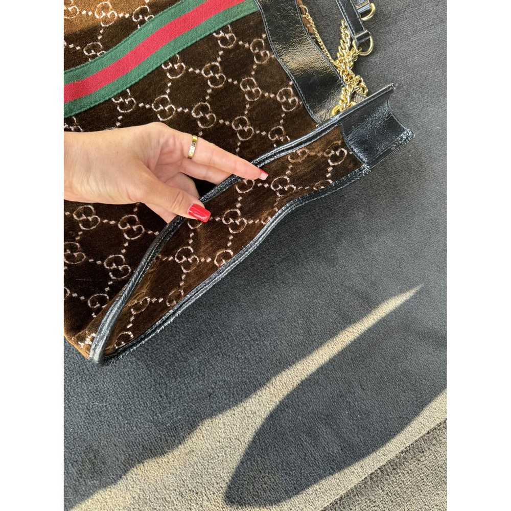 Gucci Rajah velvet clutch bag - image 7