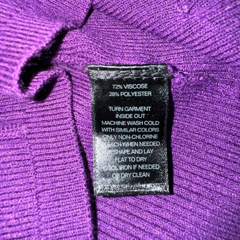 WHBM WHITE HOUSE BLACK MARKET Imperial Purple Rib… - image 7