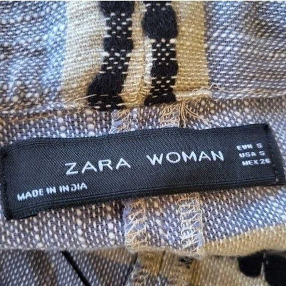 Zara Woman Blue Stripe Woven Embellished Trim Boh… - image 9