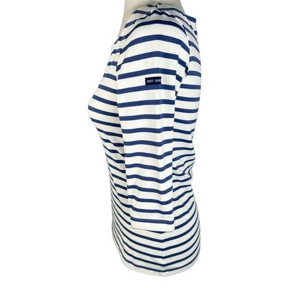 Saint James Navy Blue & White Striped Galathee Qu… - image 4