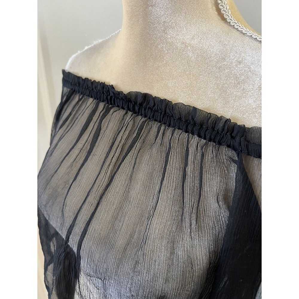 Indah Silk Off The Shoulder Top Size S Small Blac… - image 8