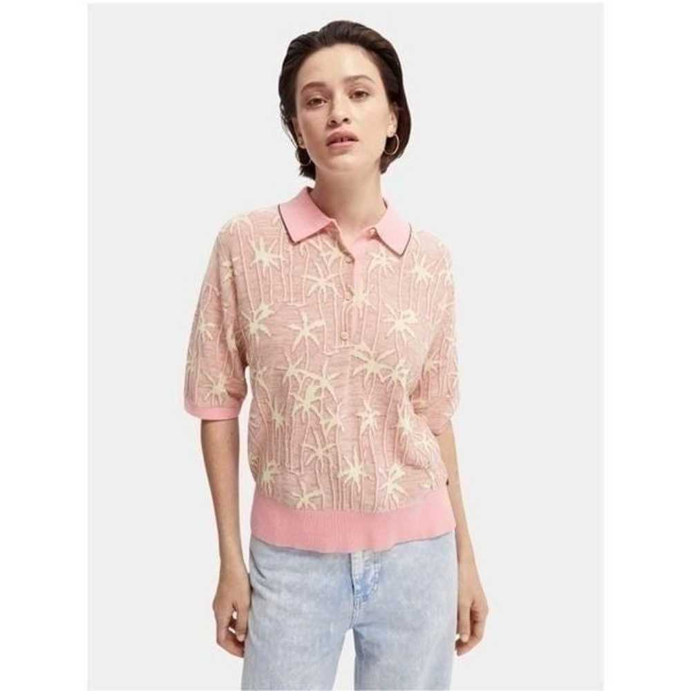 Anthropologie Scotch & Soda Jacquard Knitted Polo - image 1