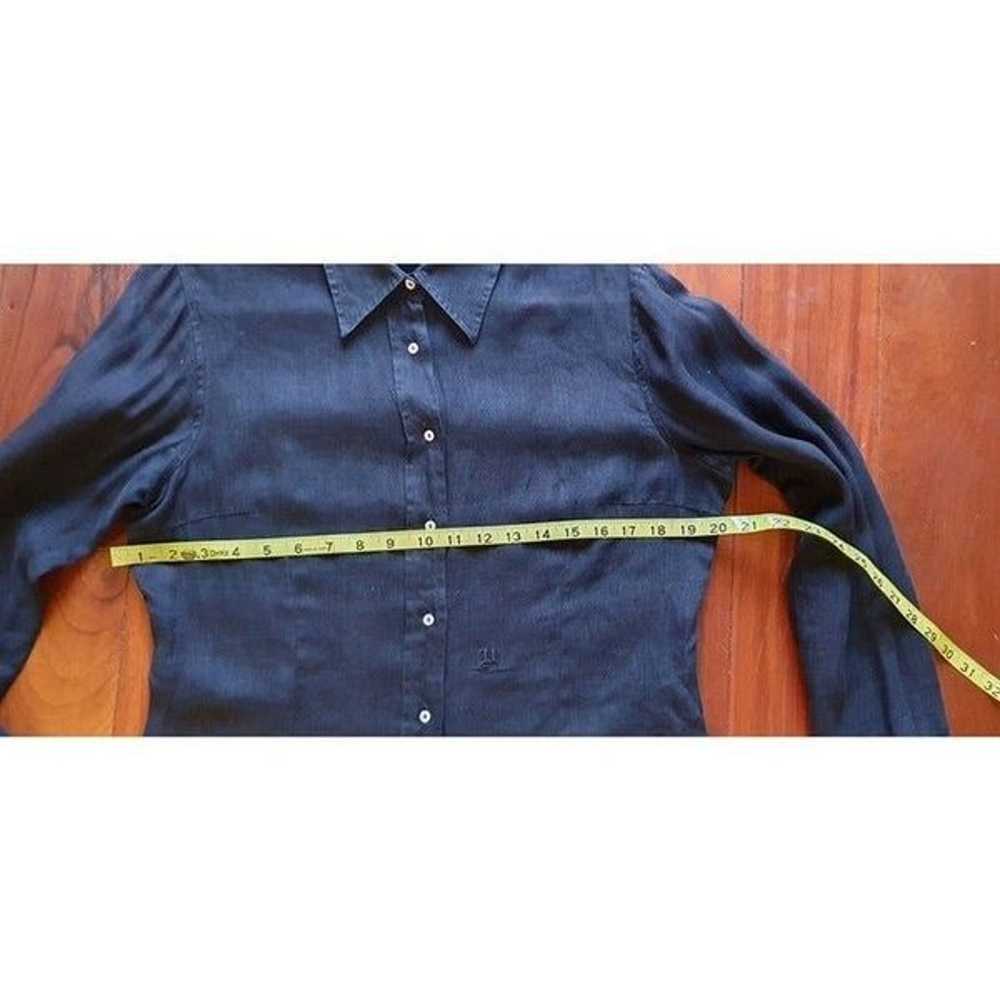 Gianfranco Ferre Vintage Black Shirt, 100% lino L… - image 12