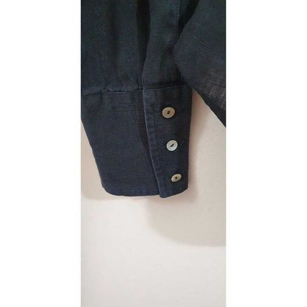 Gianfranco Ferre Vintage Black Shirt, 100% lino L… - image 4