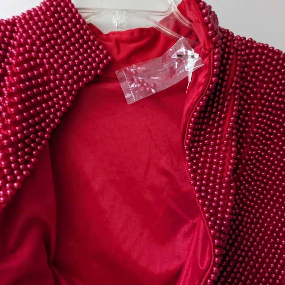 Cache red beaded top - image 3