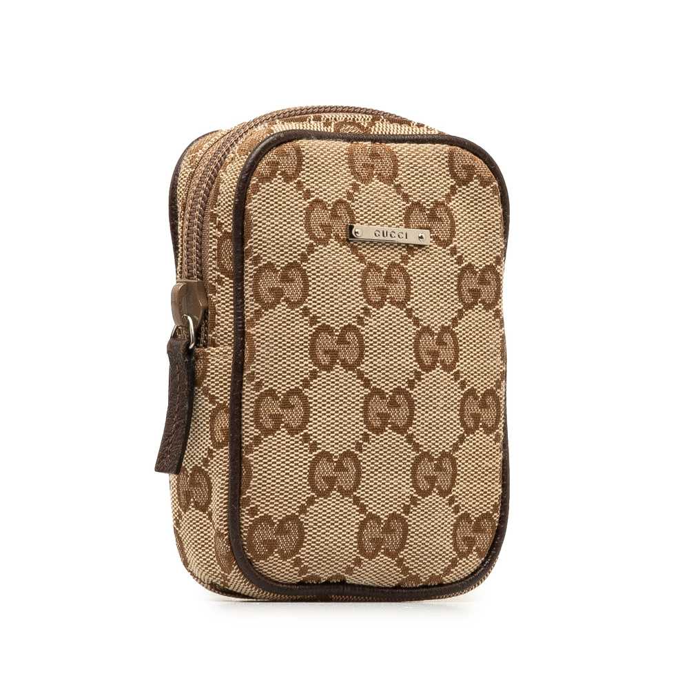 Brown Gucci GG Canvas Cigarette Case - image 2