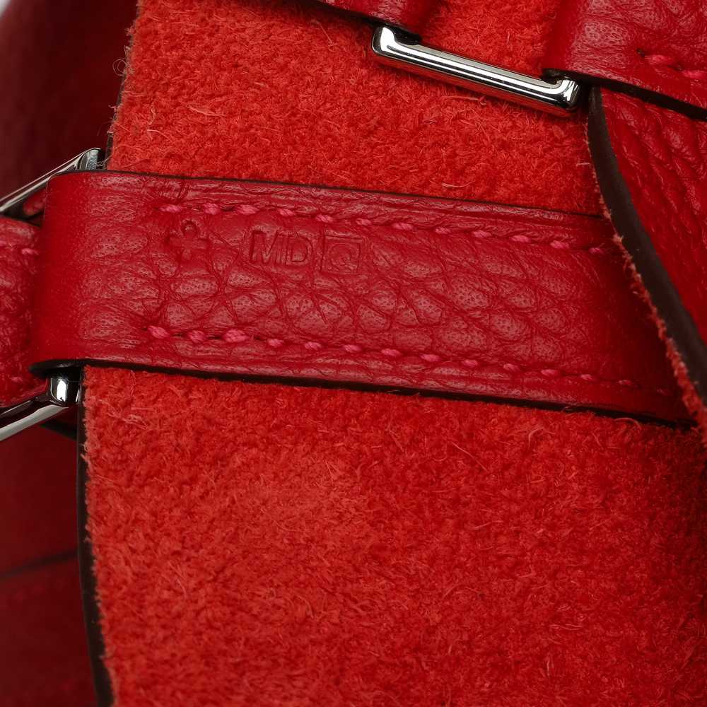 Red Hermès Clemence Picotin Lock 22 Handbag - image 7