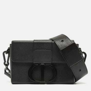 DIOR Black Leather 30 Montaigne Crossbody Bag - image 1