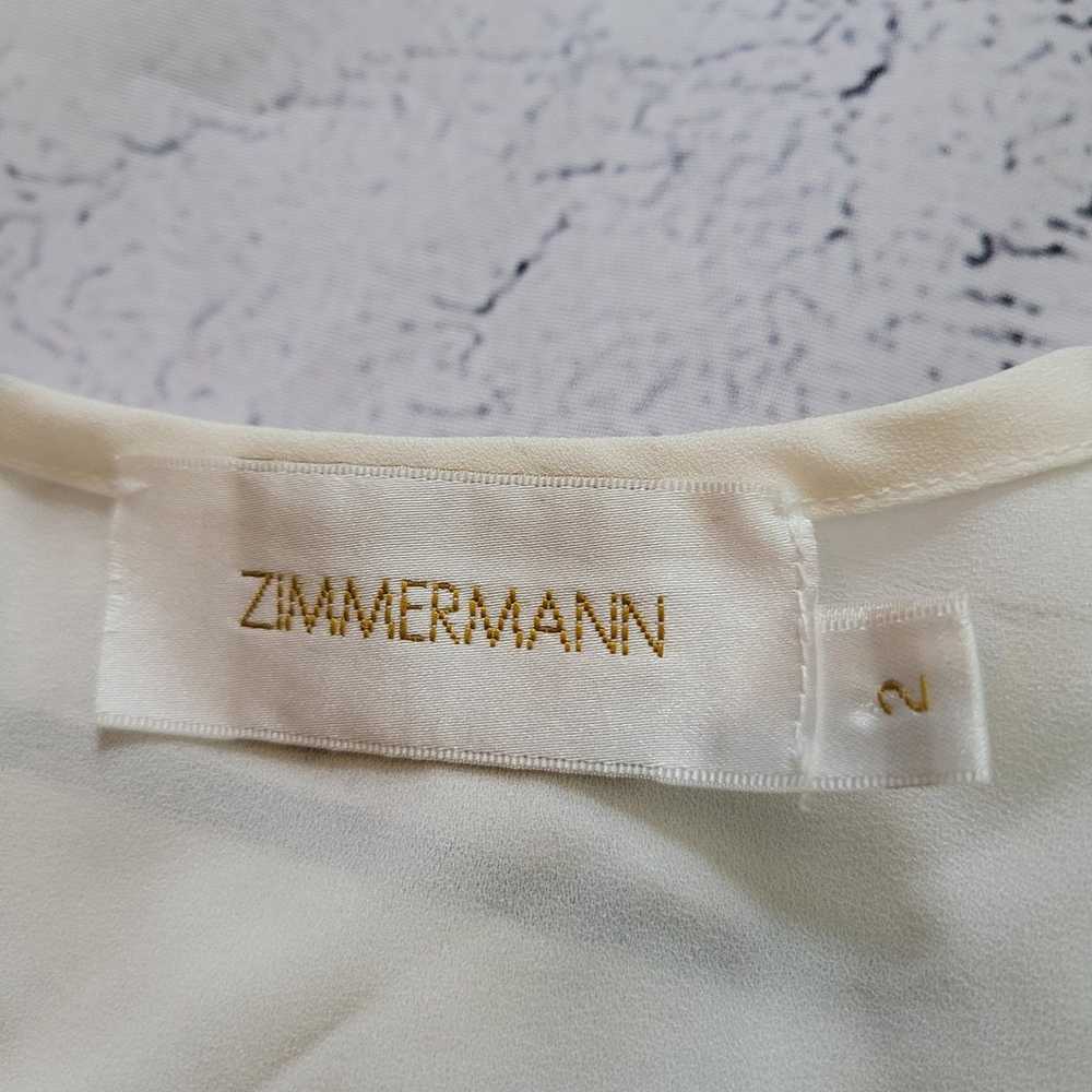 Zimmermann Size 2 US 8 Cream 3/4 Sleeve Pleated A… - image 11
