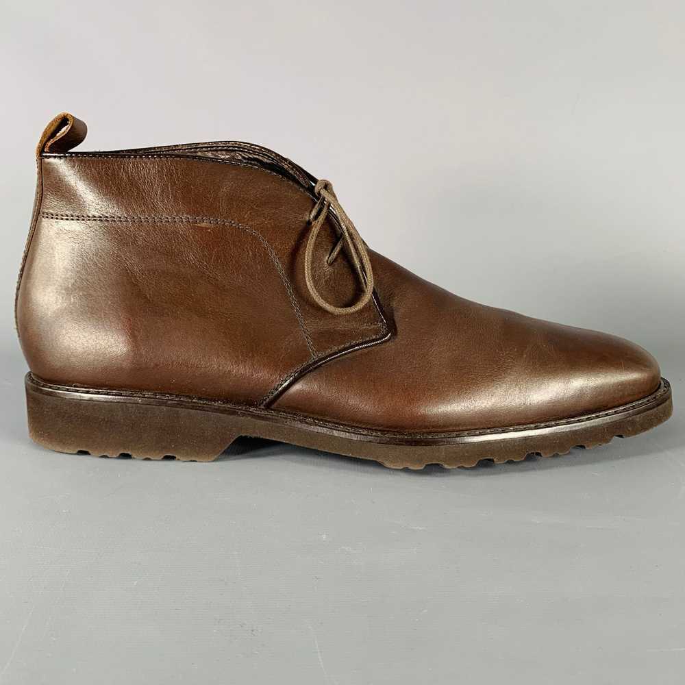 Bruno Magli Brown Leather LaceUp Ankle Boots - image 2