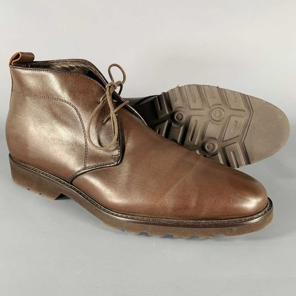 Bruno Magli Brown Leather LaceUp Ankle Boots - image 5