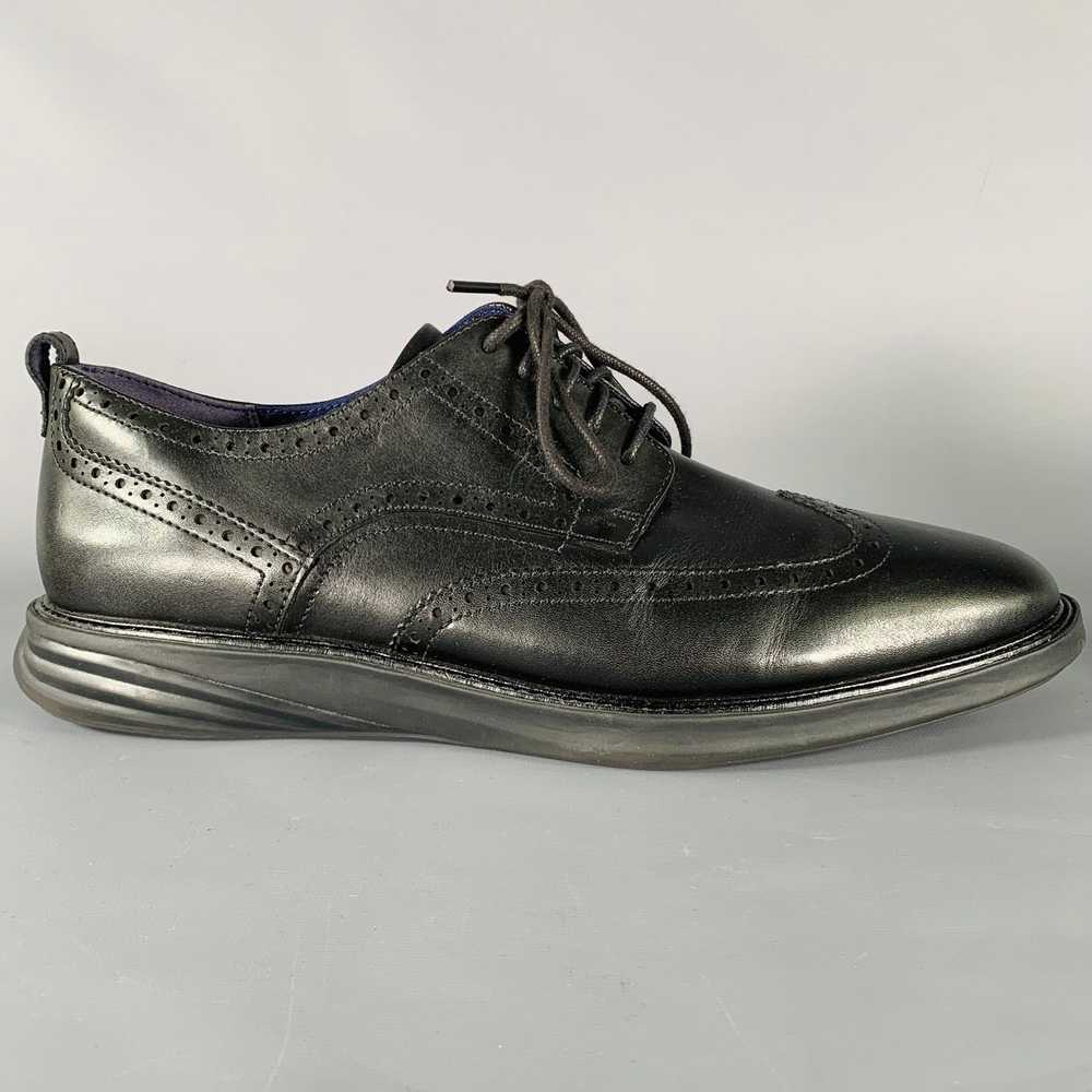 Cole Haan Black Wingtip Leather Derby Lace Up Sho… - image 2