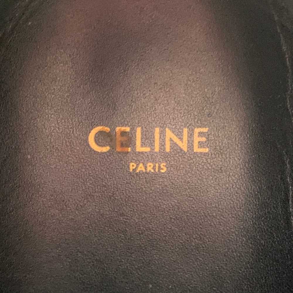 Celine Black White Applique Canvas High Top Sneak… - image 7