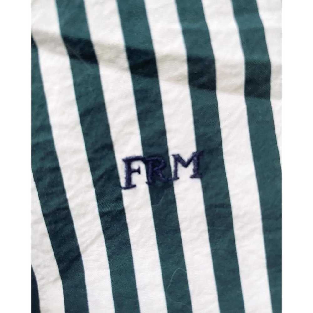 FRAME Cutoff Cropped Oversized Shirt Vertical Str… - image 6