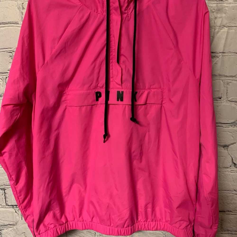 PINK Victoria’s Secret Pink Windbreaker Hooded Ja… - image 1