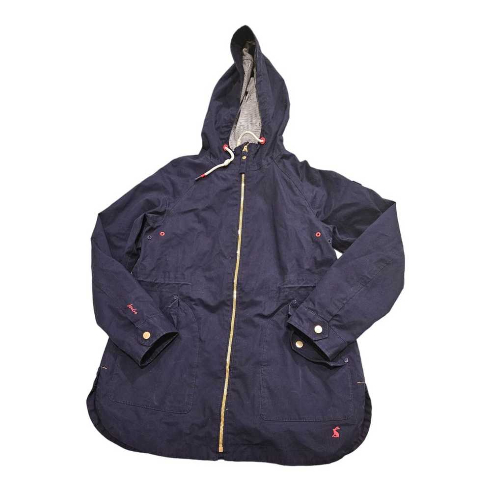 Joules Size 4 Blue Long Sleeve Hooded Raincoat - image 1