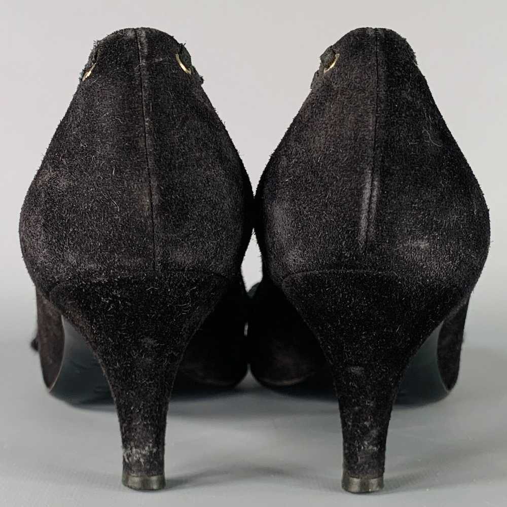 Prada Black Suede Beaded Embellishment Heels Pumps - image 3